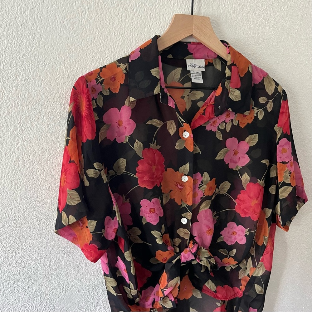Vintage Floral Blouse